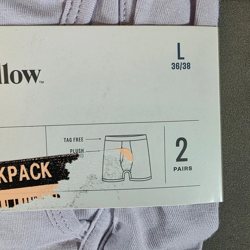 Goodfellow & Co Mens 2pk Boxer Briefs Navy Purple Large 36-38 Cotton Stretch